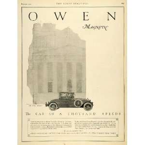  1920 Ad Owen Magnetic Motor Car Vintage Automobile Touring 