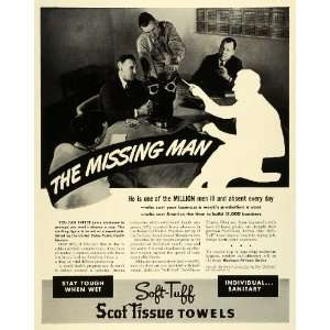  1941 Ad Scott Paper Co Soft Tuff Scot Tissue Towels 