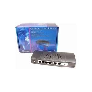 Cable/DSL Broadband Router with 4 Port Switch Black 