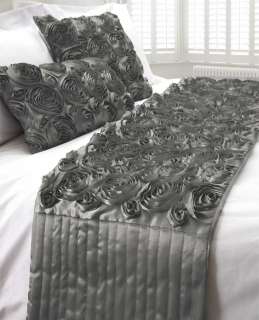 Raised Rose Cushion Covers & Runners   Various Colours  