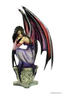 Jessica Galbreth Dragoness Statue Fairy Dragon Wings Goth Figurine 