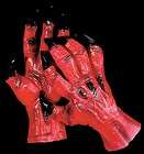 RED DEVIL SATAN HANDS LATEX GLOVES COSTUME DRESS DU963 NEW