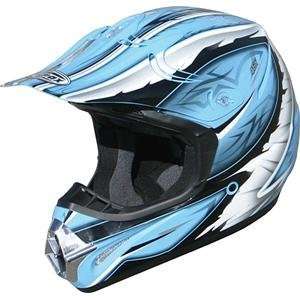  GMax Youth GM46Y Helmet   Large/Cool Blue Automotive