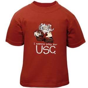    USC Trojans Cardinal Infant I Wanna Play T shirt