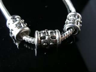Promotion20pcs Silver Tone Spacer Beads Fit Charm Bracelet;Wale Tube