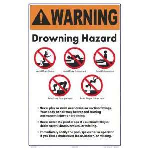  Sign Warning Drowning Hazard 7210Wa1218E