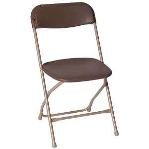  Plastic Folding Chairs (Stacking chair), Brown, set of 20 