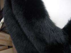 GLAM BLACK FOX DOUBLE ROW STOLE FLING COAT Mink accesso  