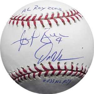  Dontrelle Willis and Angel Berroa Autographed Baseball 