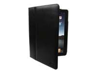   Case for web tablet   genuine leather   black   for Apple iPad; iPad 2