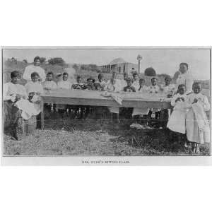  Mrs. Dubes sewing class,African American children outside 