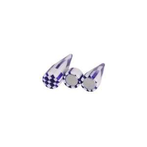  Blue And White Checker Magnetic Tapers 4 Pieces Jewelry