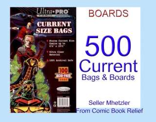 500 CURRENT ULTRA PRO BAGS AND BOARDS FOR COMIC BOOKS  