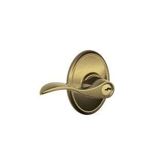    609 Antique Brass Keyed Entry Accent Style Lever with Wakefield Rose