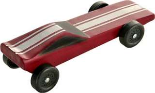 pinewood derby pre cut car block weighted funnycar back view painted