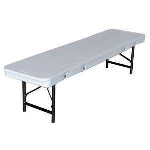   BENCH 72 x 18 Inch Commercialite Folding Table   Gray with Black Frame
