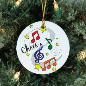  Personalized Ceramic Music Notes Ornament