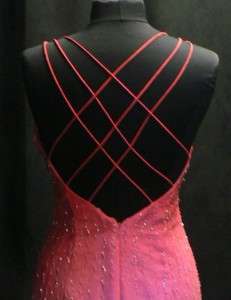 NWOT HOT PINK OMBRE PROM HOMECOMING GOWN DRESS SIZE 10  