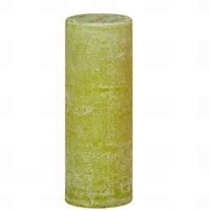  3 Distressed 100 Hour Pillar Candle Margarita Green