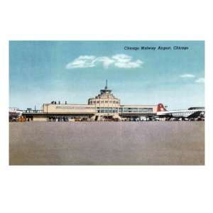  Chicago, Illinois, Panoramic View of Chicago Midway Airport 