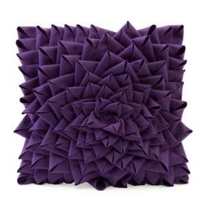  Purple Fontella Hand Sewn Felt Rose Pillow