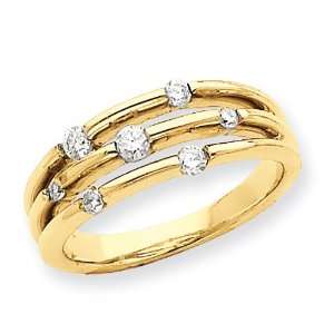  14k Diamond Ring Diamond quality A (I2 clarity, I J color 