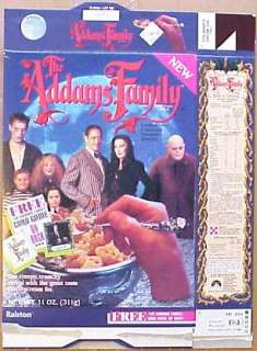 1991 Ralston The Addams Family Cereal Box ab115  