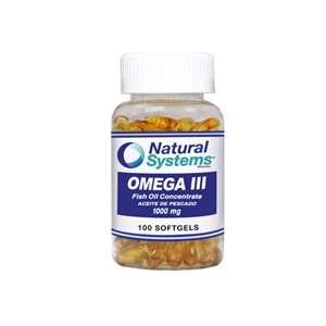 Natural Systems Omega 3   1000 mg   100 Softgels Cardiovascular Brain 