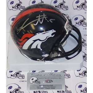 Brandon Marshall   Riddell   Autographed Mini Helmet   Denver Broncos