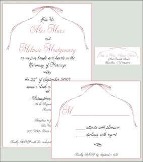 Wedding Bridal Baby Shower Invitations RSVP Reply Cards  