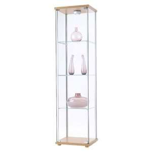  Ikea Detolf Glass Curio Display Cabinet Light Brown