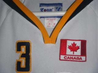   GAME USED WORN SEWN #3 SABRES HOCKEY JERSEY CANADA SWEATER CANUCKS