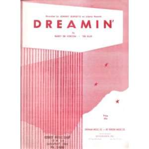    Sheet Music Dreamin Barry De Vorzon Ted Ellis 190 
