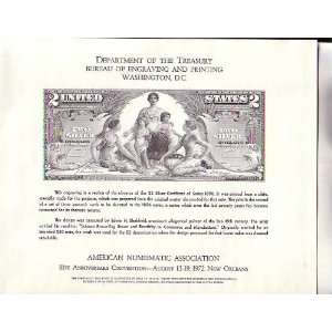  Replica of Obverse of $2 Silver Certificate Series 1896 