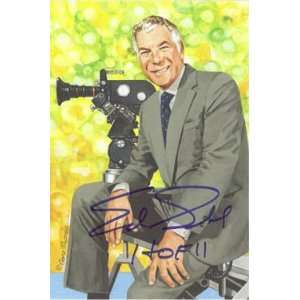  Ed Sabol Signed Goal Line Art Card GLAC Blue HOF 11 JSA 