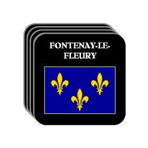 Ile de France   FONTENAY LE FLEURY Set of 4 Mini Mousepad Coasters