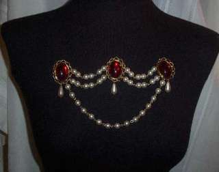 Tudor Renaissance Bodice Jewelry Brooches 4 Dress Gown  