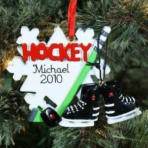  Personalized Hockey Player Ornament