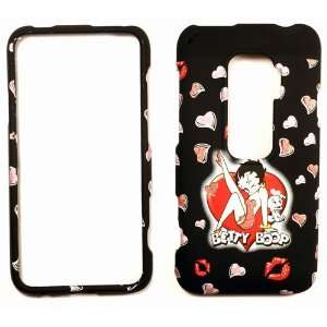  Betty Boop Black HTC Evo 3D Faceplate Case Cover Snap On 