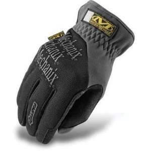  Black FastFit Synthetic Leather And Spandex Mechanics Gloves 