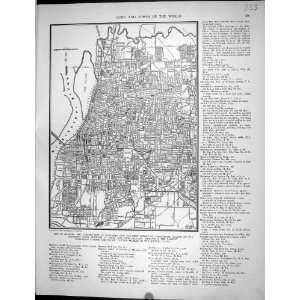   Print 1936 Map Memphis Tennessee America Minneapolis