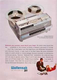 1961 Wollensak Stereophonic T 1616 Tape Player   Ad  