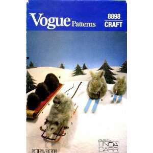  Vogue 8898 Vintage Sewing Pattern Stuffed Animal Hedgehog 