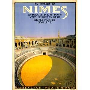    1926 Poster the amphitheater at Nimes, France