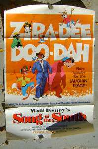 Walt Disneys Song of the South RR 1972 Movie Poster  