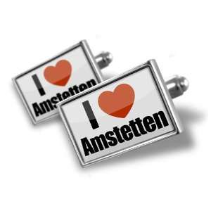 Cufflinks I Love Amstetten region Lower Austria, Austria   Hand 