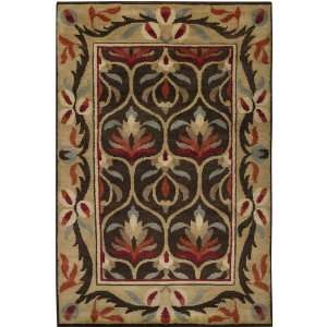  Surya Arts and Crafts Chocolate Tan Leaves Transitional 8 