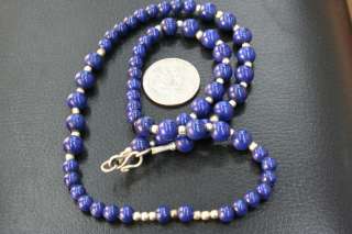 AFGHAN TRADITIONAL LAPIS STONE LOVE BEADS NECKLACE l.  