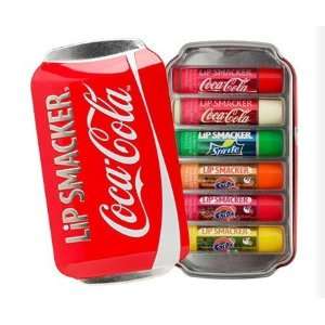   Coca Cola Lip Smacker Fashion Beauty 6pcs With Tin Box Health