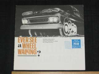 1961 Chevrolet Wheel Waking Folder Sales Brochure  